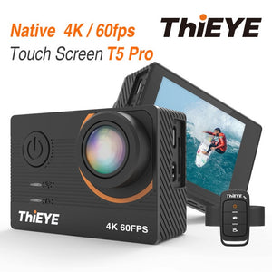 ThiEYE T5 Pro Ultra HD 4K 60fps Touch Screen WiFi Action Camera Remote Control 60m waterproof cam with EIS at 4K  Sports Camera