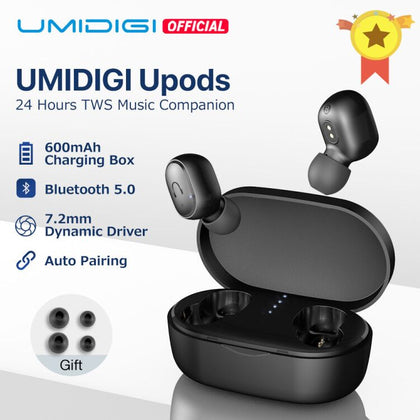 UMIDIGI Upods TWS Bluetooth 5.0  Wireless Earphone  Auto Pairing Noice Reduction with Charging box