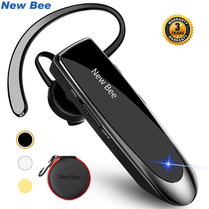 New Bee Bluetooth Headset Bluetooth 5.0 Earpiece Hands-free Headphone Mini Wireless Earphone Earbud Earpiece For iPhone xiaomi