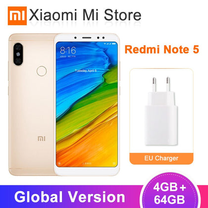 Original Global Version Xiaomi Redmi Note 5 4GB 64GB Snapdragon 636 Octa Core SmartPhone 5.99" Full Screen Dual Camera 4000mAh